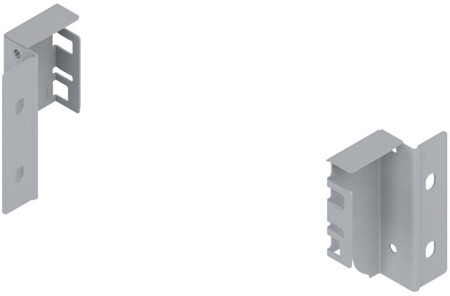 Blum TANDEMBOX Support de panneau arrière en bois, hauteur M (96,5 mm), gauche/droite, R9006 aluminium blanc (04114541)