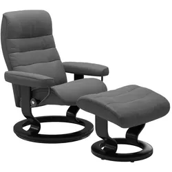 Stressless Sessel mit Hocker M Opal Classic Leder Grau Grey