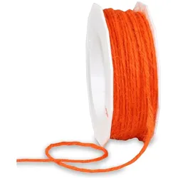Präsent, Geschenkverpackung, Kordel Jute matt orange 2,0 mm x 25,0 m