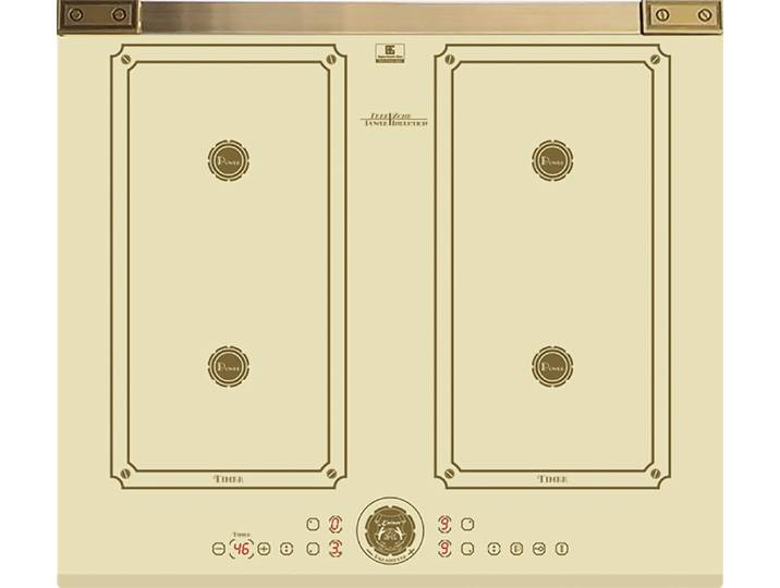 Kaiser Küchengeräte Induktions-Kochfeld 60 cm,Art Deco, Kochfeld, FREE ZONE mit 2 FLEX Induktions-Zonen KCT 6745 FI ElfAD