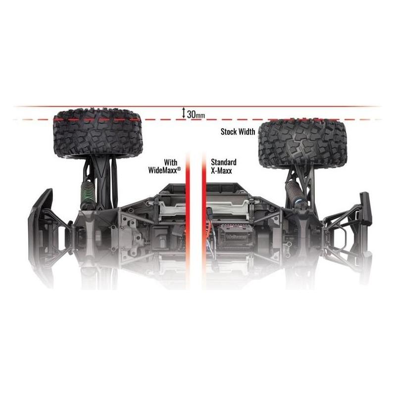 Traxxas Wide-X-Maxx-Kit schwarz Querlenker Spurstangen Wellen und Federn (TRX7895)