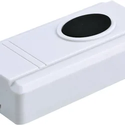 HEITRONIC Funkgong VISIO mit 32 Klingeltönen + roter LED, IP44 / IP20, max. 65 dB(A), Batteriebetrieb, max. 80 Meter HEI-41345