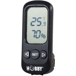 Hobby Terra Check, digitales Hygrometer / Thermometer mit Saugnapf