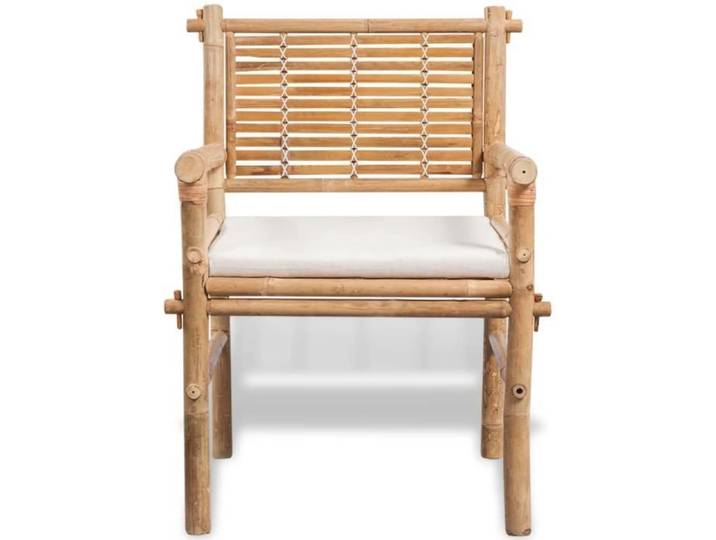 YIN Mobilier de bistro 3 pcs avec coussins Bambou