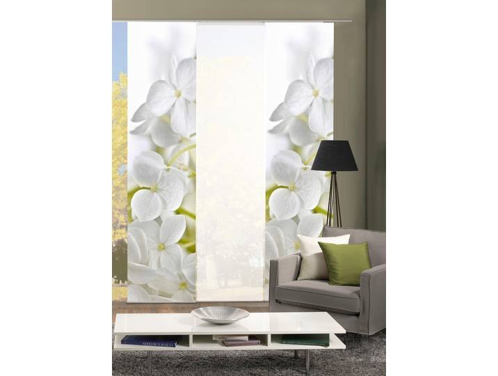 Schiebegardine HOME WOHNIDEEN PADUA , weiss (weiß), B:60cm H:245cm, Polyester, Gardinen, Schiebegardine, HxB: 245x60, inkl. Befestigungszubehör