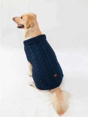 Uplifted Finds Winter Knitted Pet Sweater navy xs