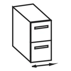 Artiqua 300 Unterschrank variabel, Graphit Struktur quer, 300-UV2L-1-___-7098-401 300-UV2L-1-___-7098-401