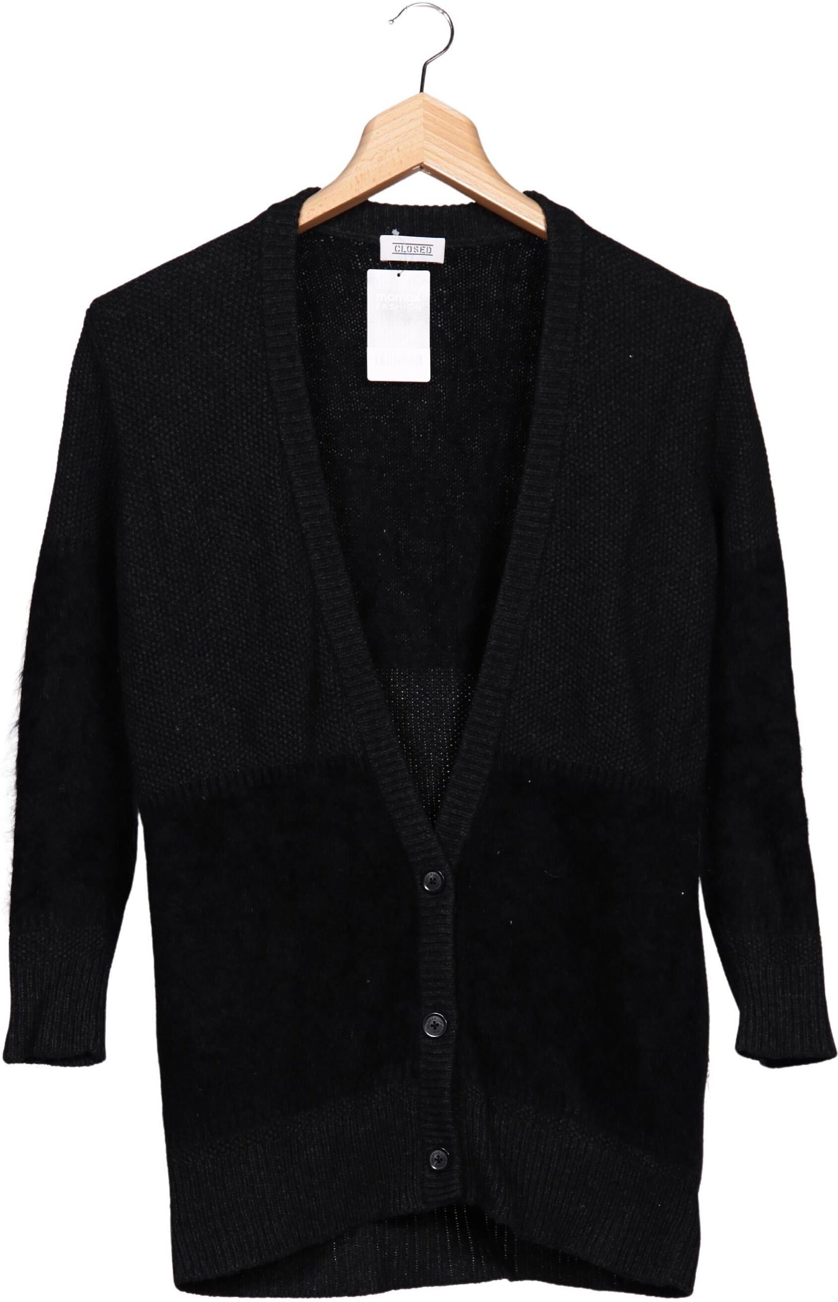 Closed Damen Strickjacke, Schwarz, Gr. S, Angorawolle / Synthetik - Second Hand