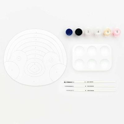 Malen nach Zahlen Set, Pinguin, 100%, Inhalt: 1 Malkarton, 6 Acrylfarben für ein Motiv, 3 Pinsel, 1 Malpalette