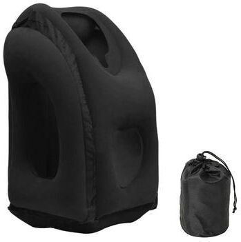 Uplifted Finds Inflatable Travel Pillow Portable Chin Support Neck Pillow For Rest black