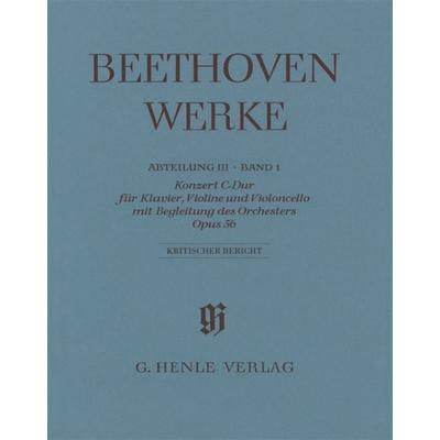 Ludwig van Beethoven - Abt. 3, Bd. 1 | Konzert C-dur op. 56 für Klavier, Violine und Violoncello mit Begleitung des Orchesters (Tripelkonzert) -