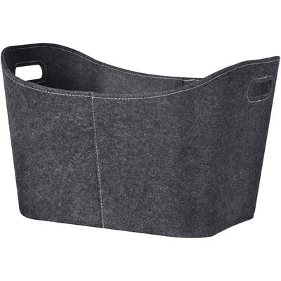 Aufbewahrungsbox FIREFIX, grau (anthrazit), B:42,5cm H:36,5cm T:57cm, Filz, Aufbewahrungsboxen, Aufbewahrungsbox, rechteckig
