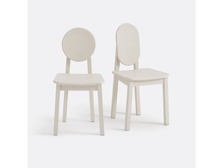 LA REDOUTE Lot de 2 chaises frêne, Tribal Blanc