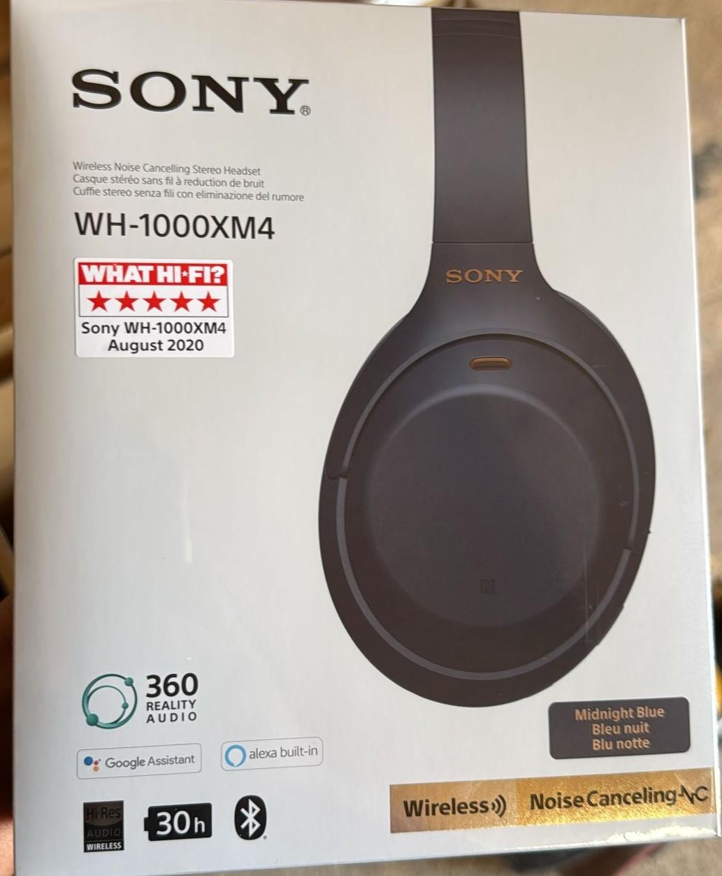 Sony WH1000XM4L.CE7, Verkabelt & Kabellos, Anrufe/Musik, 4 - 40000 Hz, Kopfhörer, Blau