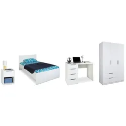 Composad Jugendzimmer-Set Massimo 4tlg. Dekor Weiß Hochglanz