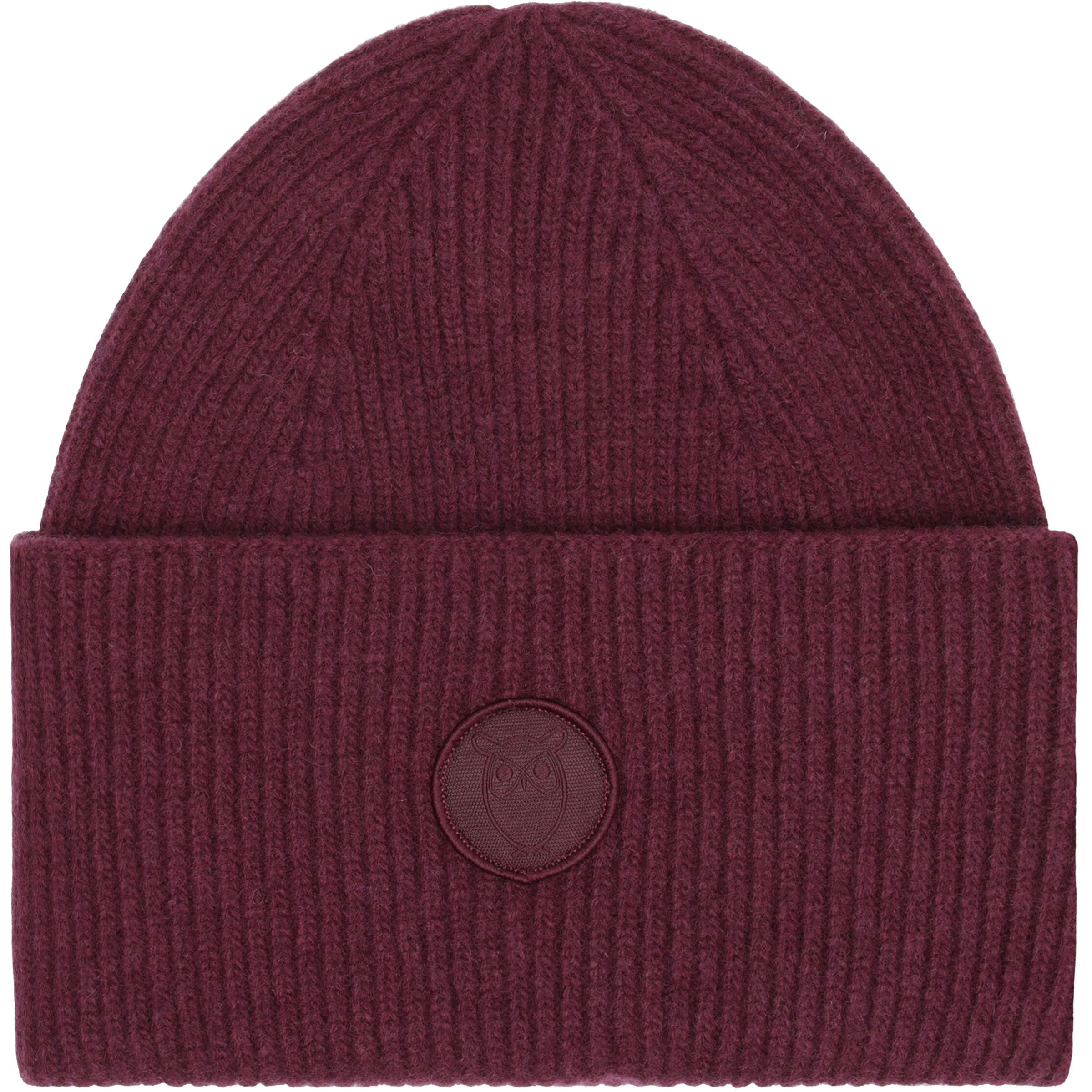KnowledgeCotton Apparel Big Rib Mützen & Beanies lila Lifestyle Hautfreundlich