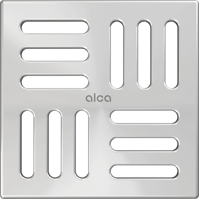 AlcaDrain Design Rost 102×102 mm Edelstahl AISI 316L für Schwimmbecken und Wellnesszonen