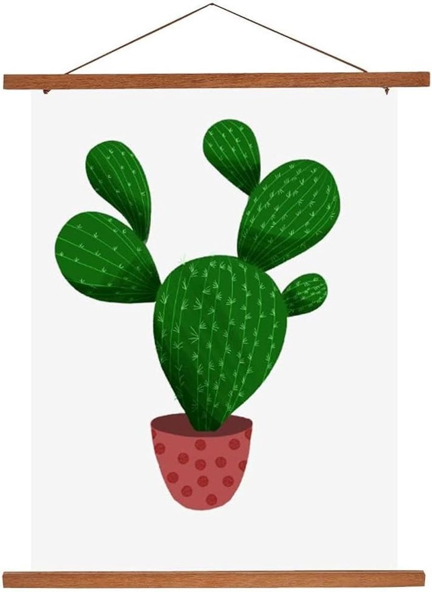 Magnetische houten posterhanger voor muurdecoratie - Bruin - 21 cm