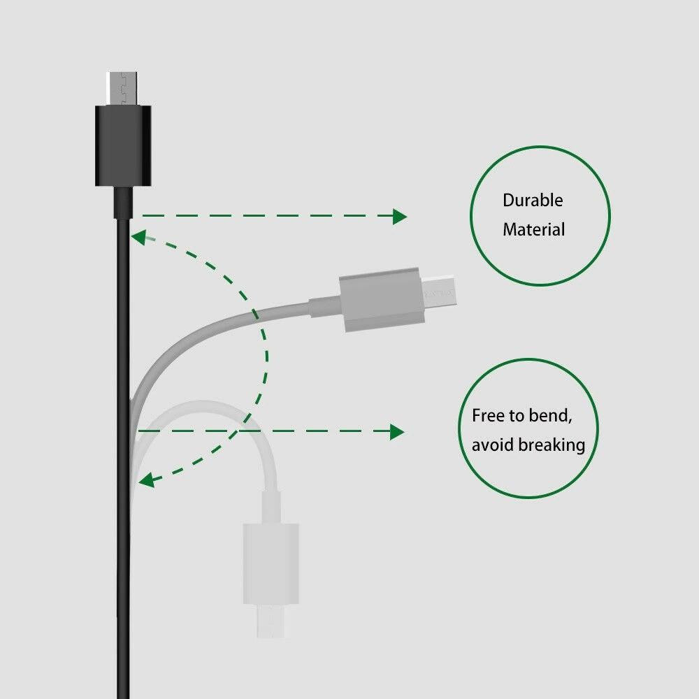 DrPhone DPMU1 Micro USB kabel - Zwart - 2 meter