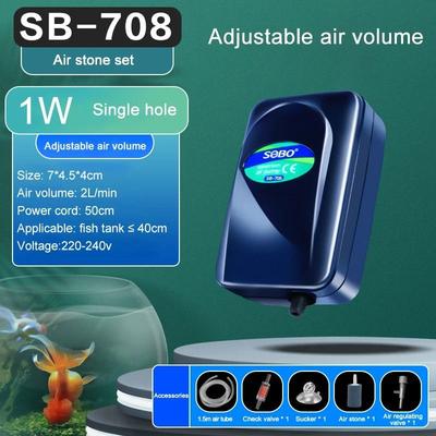 Uplifted Goods Silent Aquarium Oxygen Air Pump With Adjustable Air Volume sb708 Air Stone Set
