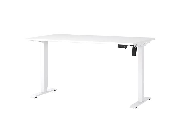 Höhenverstellbarer Schreibtisch Boras 140cm Weiß/Weiß Weiß