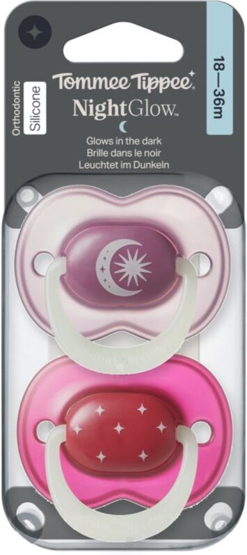 Tommee Tippee NightGlow Soother 18-36m tétine Girl 2 pcs