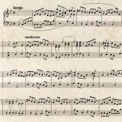 Papierservietten "Musiknoten", 33 x 33 cm, 20 Stück