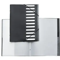 FolderSys Ordnungsmappe A4 PP 12 Fächer schwarz