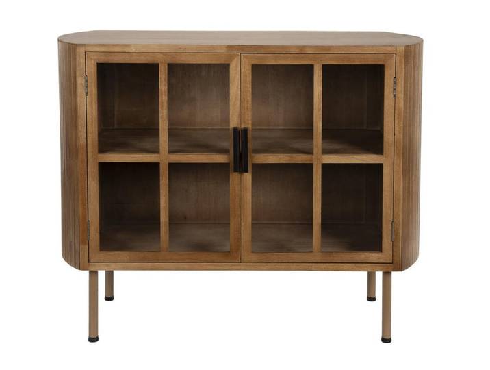 Sideboard Yaz Hoch – aus Gummibaumholz in Braun - Braun - Luxusbetten24