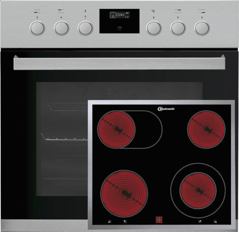 Bauknecht HEKO PROFI 5500 (HIS3 EP8V2 IN + CHR 9642 IN), Keramik, 4 Zone(n), Glaskeramik, Schwarz, Touchsteuerung, 58 cm