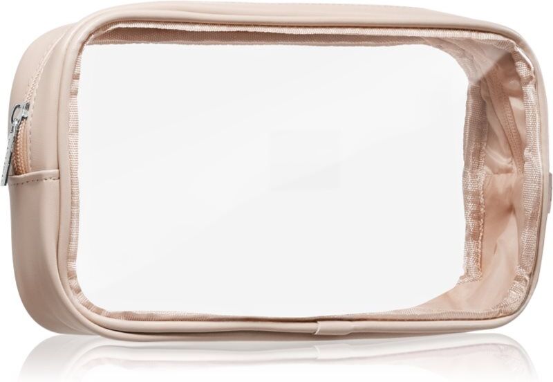 Notino Travel Collection Medium Clear Organizer trousse de toilette transparente M Beige 24x12,5x5 cm 1 pcs