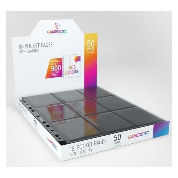 Gamegenic GGS30002 - Seiteneinschub mit 18 Taschen, 50 stk. Packung, schwarz (GGS30002ML)