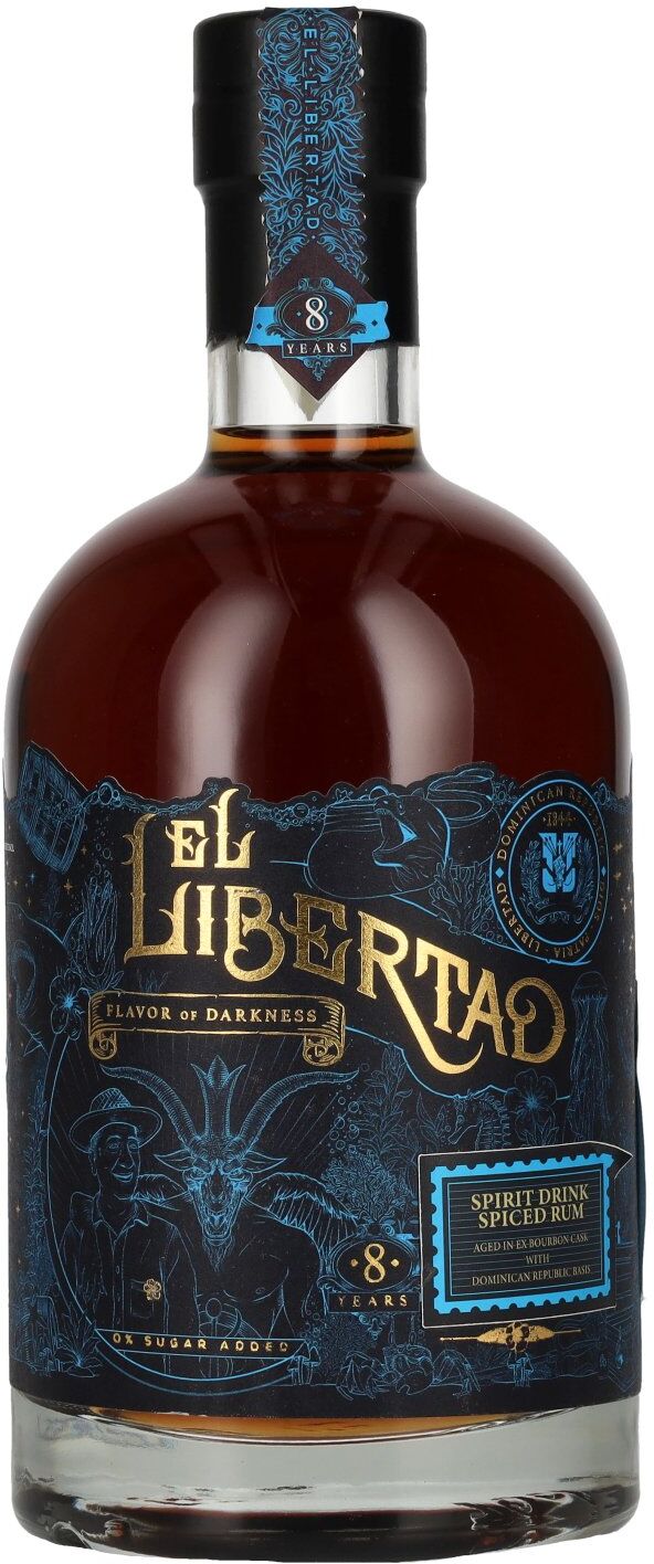 El Libertad 8 Years Old FLAVOR OF DARKNESS Dark Oak Spiced Rum Chapter III 48,1% Vol. 0,7l