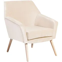 SESSEL Kachka Bezug Samtvelour Buche natur / creme