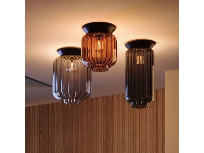 s.luce Velo Glas-Deckenleuchte E27, Farbe:Rauch, Größe:Ø 20cm