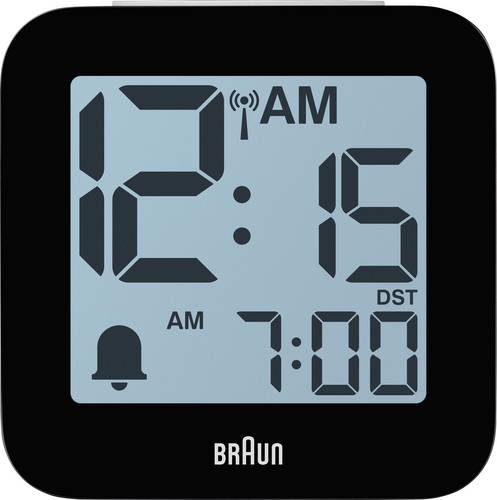 Braun 60076 Elektronik Wecker Weiß Großes Display