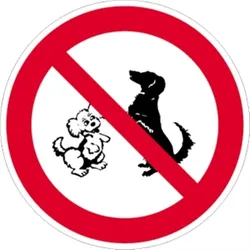 Aufkleber Hundeverbot, Folie, Ø 100 mm