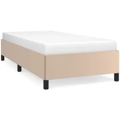 vidaXL Bettgestell Cappuccino-Braun 80x200 cm Kunstleder