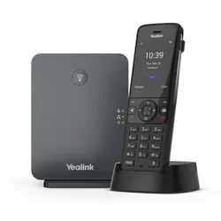 Yealink W78P, IP-Mobiltelefon, Schwarz, Kabelloses Mobilteil, Tisch/Wand, 50 m, ...