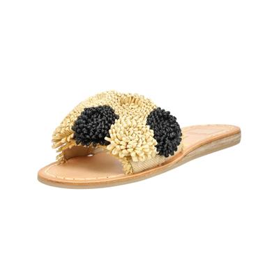 Pantolette DOLCE VITA "Dolce Vita Pantoletten Textil", Damen, Gr. 38, beige (schwarz), Textil, Schuhe Pantolette