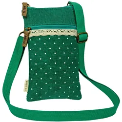 Mini Crossbag Punkte bottle green 335