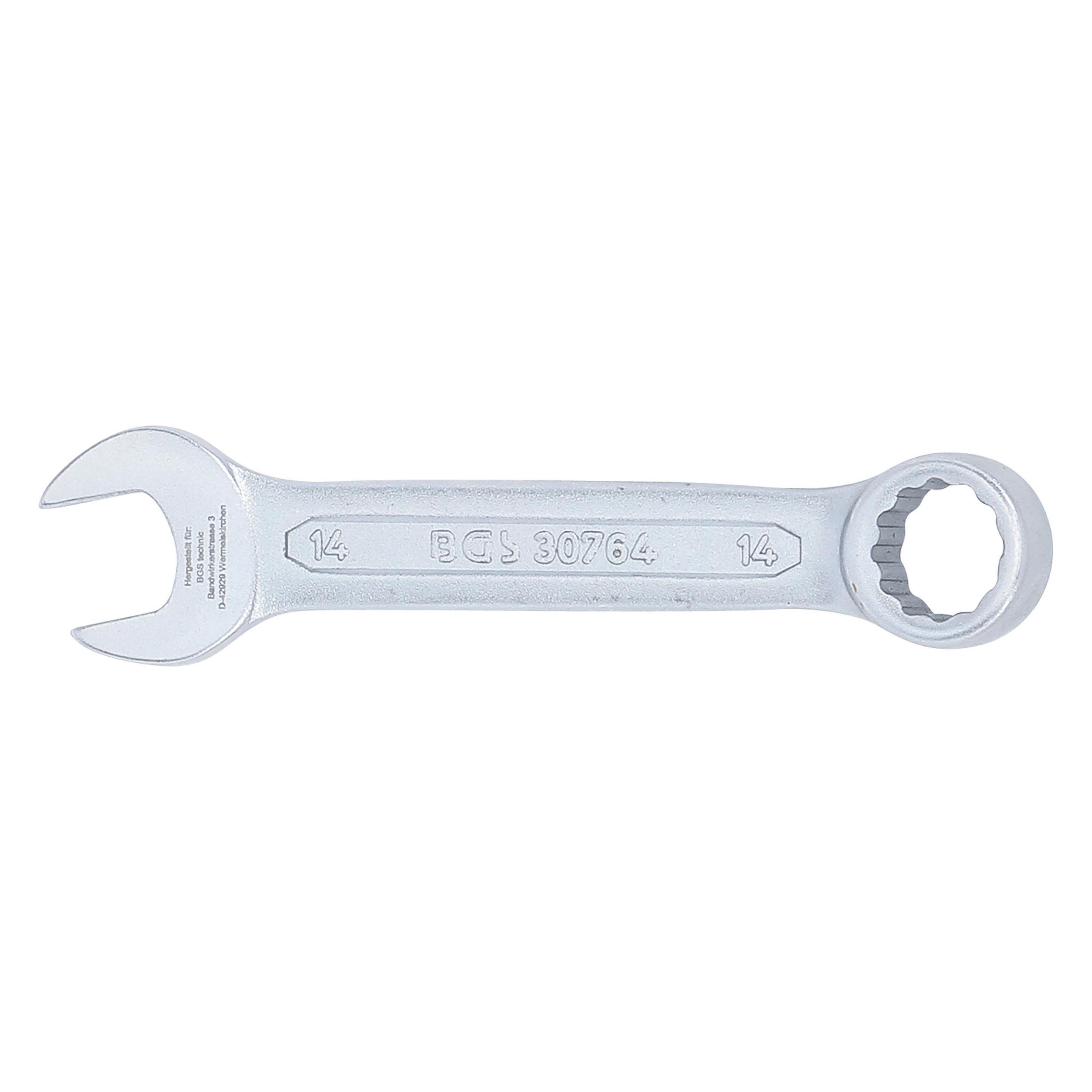BGS Maul-Ringschlüssel, extra kurz SW 14 mm (14 mm) (30764)