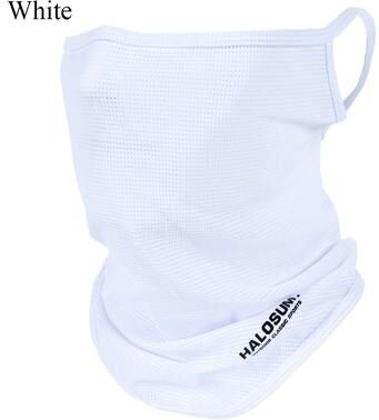 Modern Mode Marketplace Ice Silk UV Protection Face Mask Balaclava Motorcycle Neck Gaiter Sun Protection white