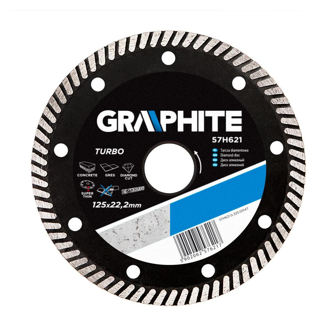 Graphite 125 x 22,2 mm Diamantscheiben, Turbo ultradünn (57H621)