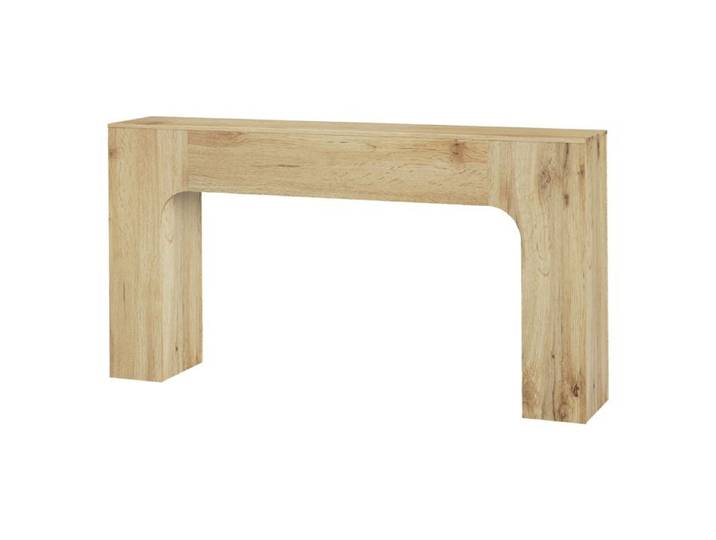 KOIOPLIE Console d'entrée style farmhouse 160 cm table console étroite - finition chêne rustique craquelé - Michat Cracked Oak