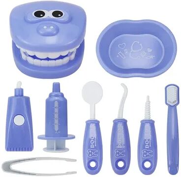 Discount Dollar Deals Montessori Early Learning Role Play Set For Kids Tooth Brushing Doctor Kit blue