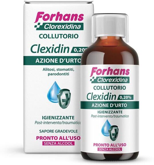 Forhans Clexidin 0,20% Collutorio Senza Alcol 200 ml