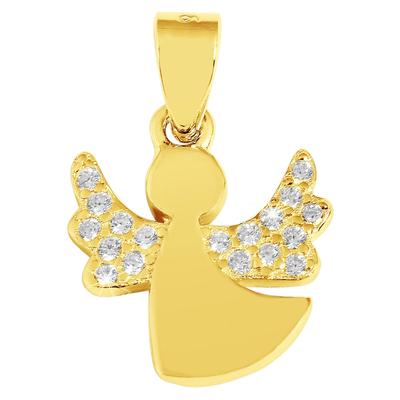 Kettenanhänger ADELIA´S "Anhänger – Anhänger aus 925 Silber mit Zirkonia", gold, Schmuckanhänger, Damen, Silber 925 (Sterlingsilber), Kettenanhänger, Schöne Geschenkidee zum Weihnachten