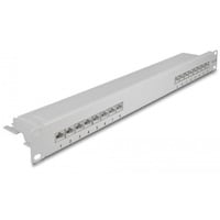 19" Patchpanel 16 Port Cat.6A grau, 1 HE