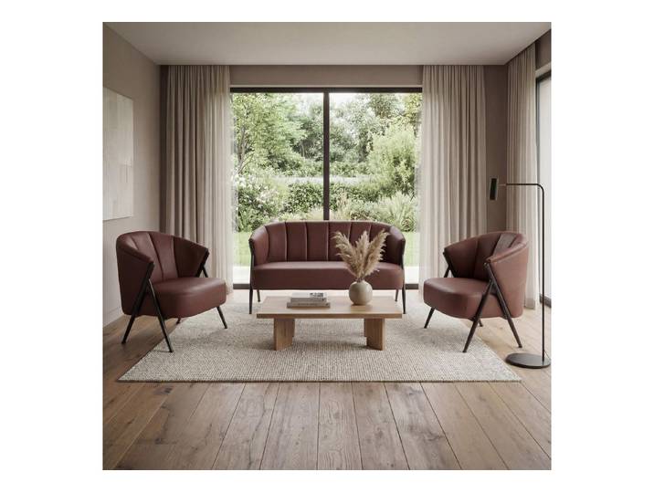 MCW Wohnlandschaft MCW-P30-S, Set, Modernen Industrial-Vintage-Look, Mit dekorativen Ziernähten